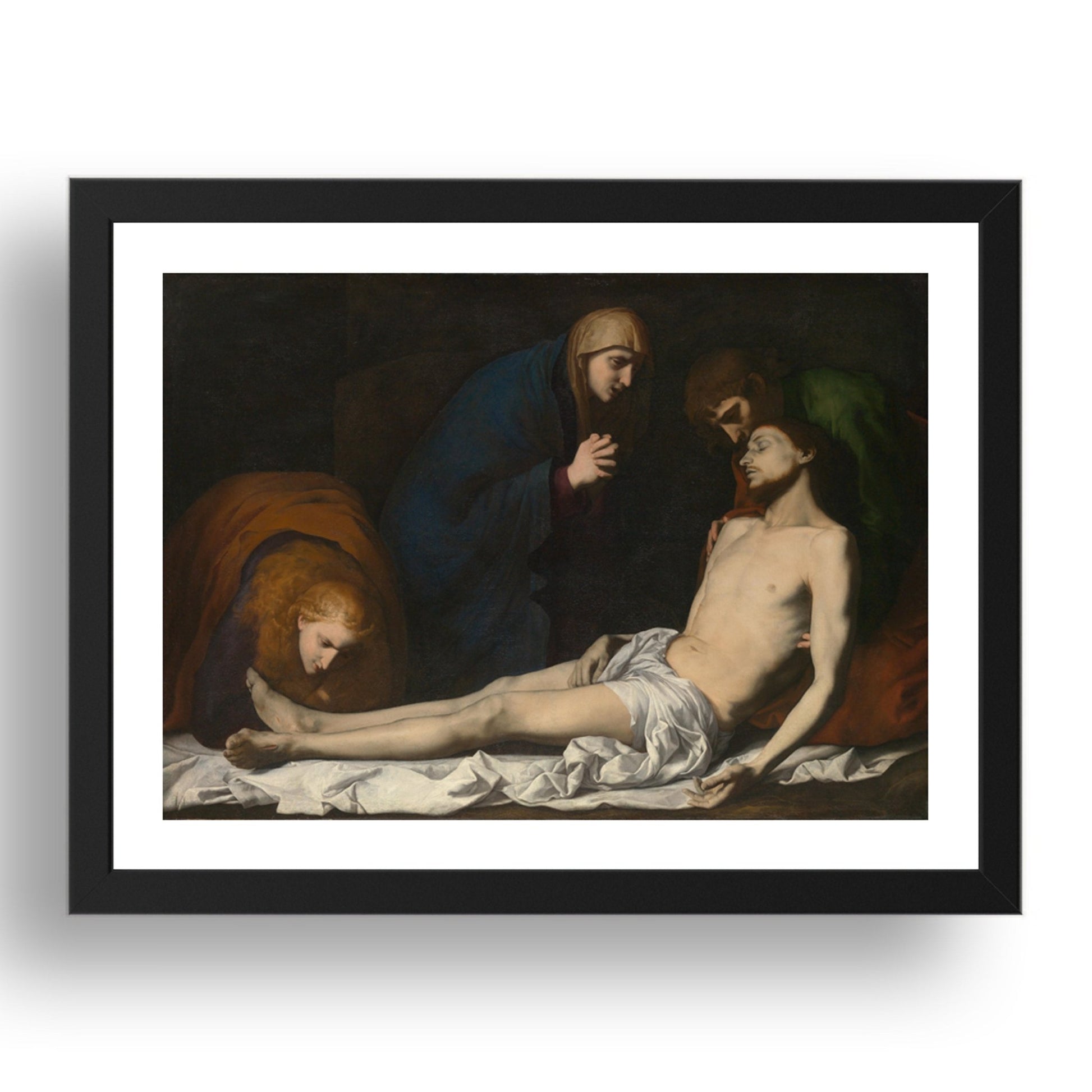 Jusepe de Ribera: The Lamentation over the Dead Christ, Poster in 17x13"(A3) Frame
