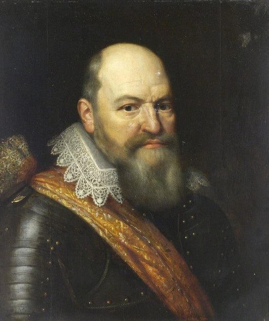 Justinus van Nassau (1559–1631), vintage artwork by Jan van Ravesteyn, 12x8" (A4) Poster
