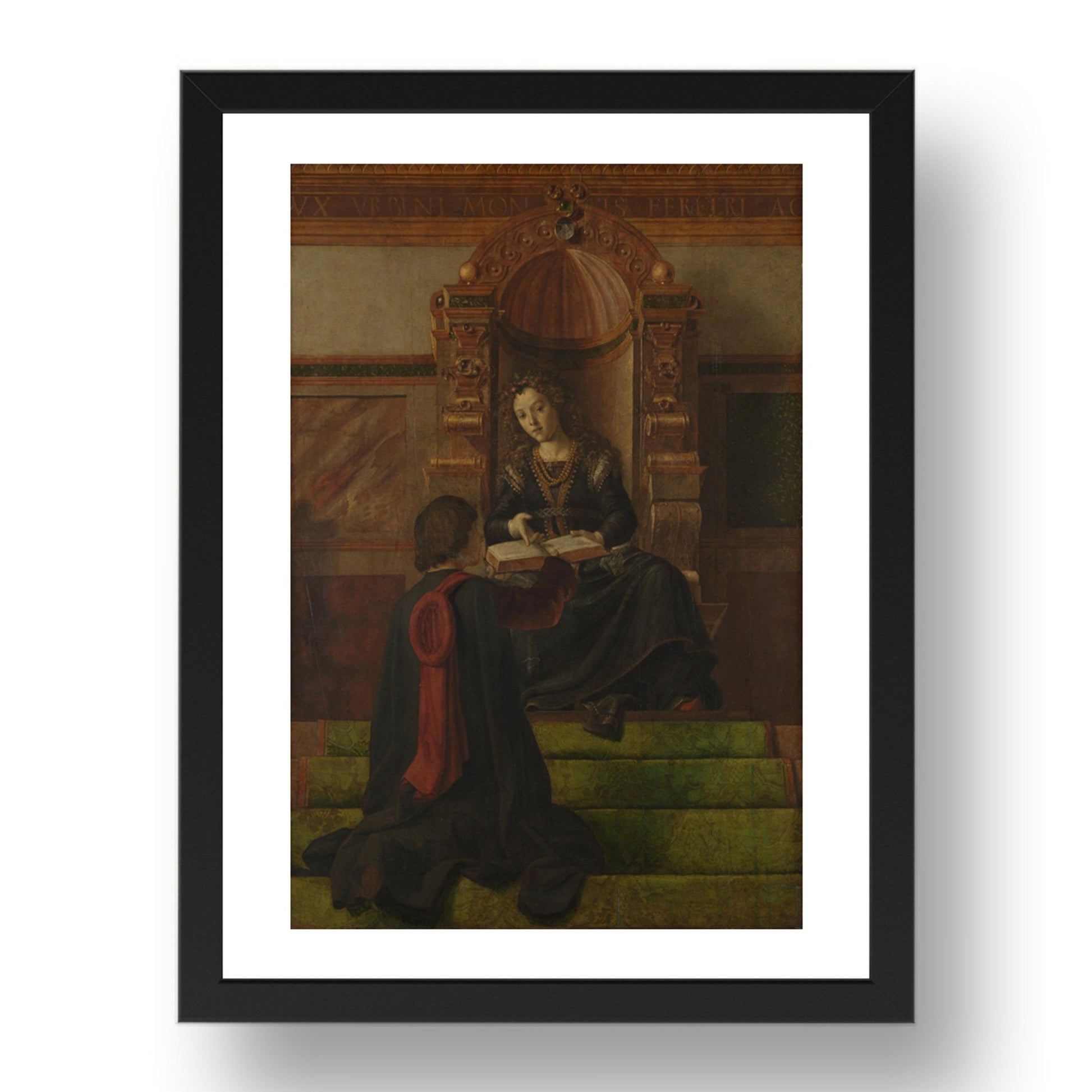 Justus of Ghent and workshop: Rhetoric, Poster in 17x13"(A3) Frame