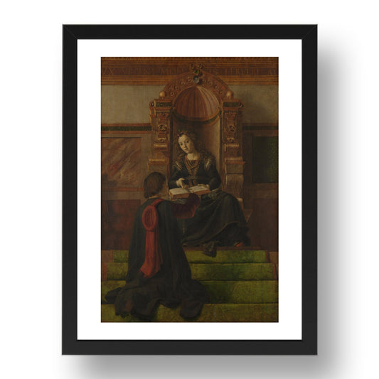 Justus of Ghent and workshop: Rhetoric, Poster in 17x13"(A3) Frame