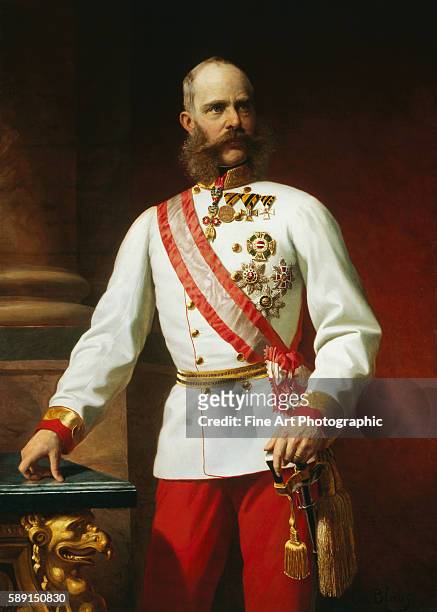 Kaiser Franz Josef I of Austria in Uniform by Karl von Blaas, vintage art, modern poster print