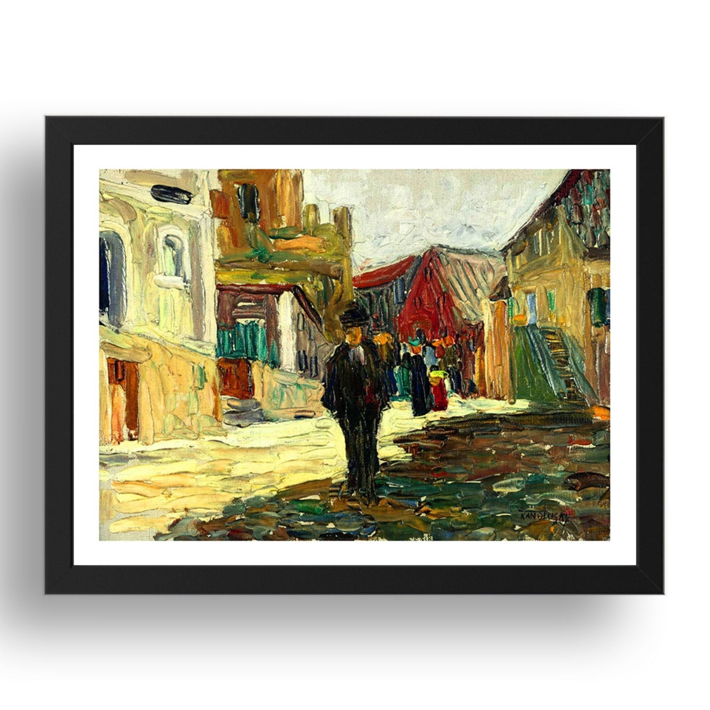 Kallmunz Vilsgasse II 1903 by Wassily Kandinsky, 17x13" Frame