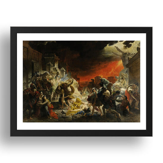 Karl Brullov - The Last Day Of Pompeii [1833], vintage artwork in A3 (17x13") Black Frame