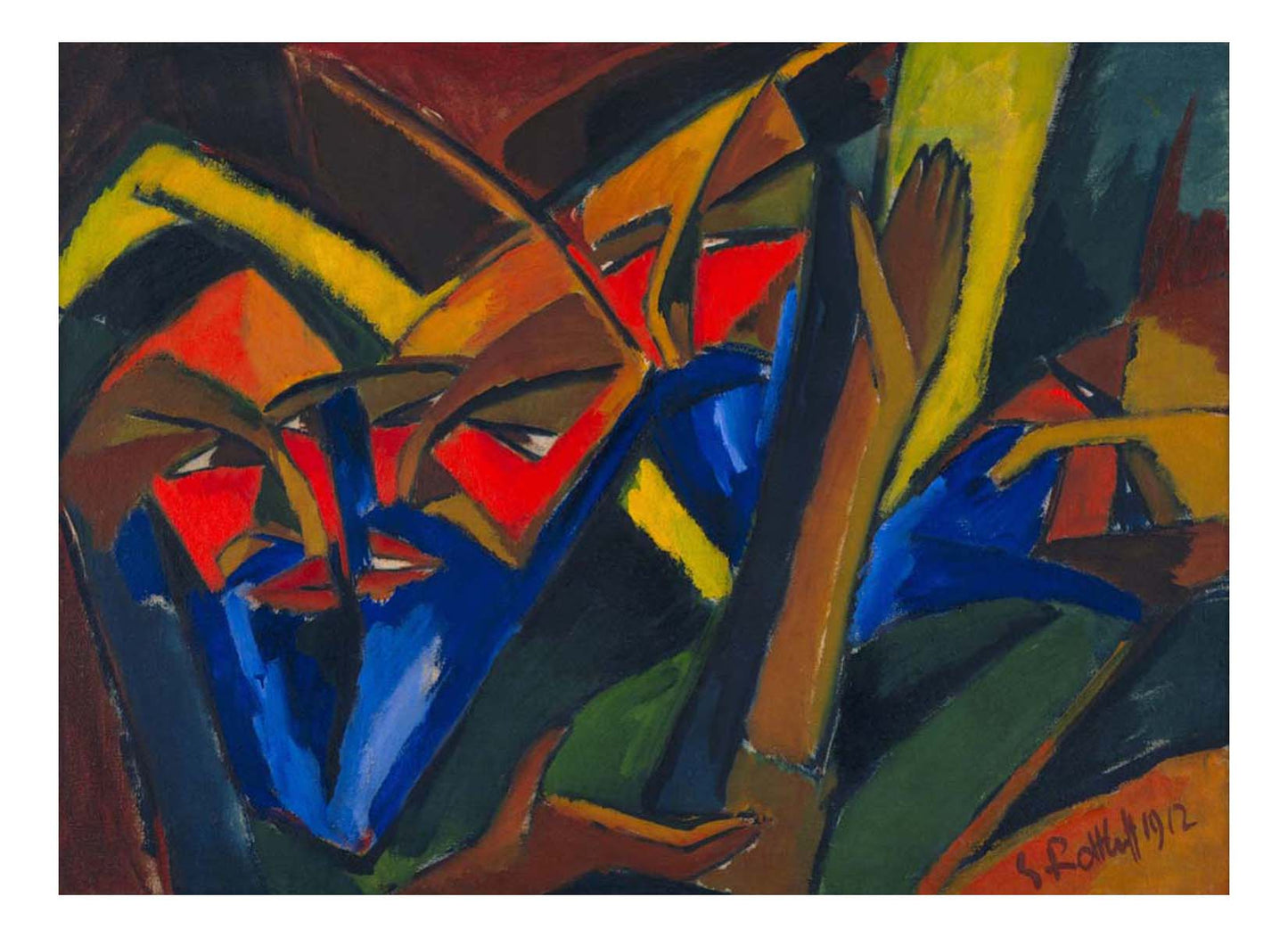 Karl Schmidt-Rottluff - Pharisees, 16x12" (A3) Poster Print