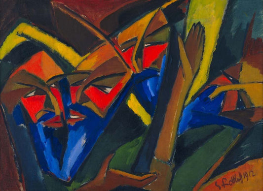 Karl Schmidt-Rottluff - Pharisees, vintage art, modern poster print