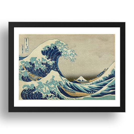 Katsushika Hokusai - Great Wave Kanagawa [1832], vintage artwork in A3 (17x13") Black Frame