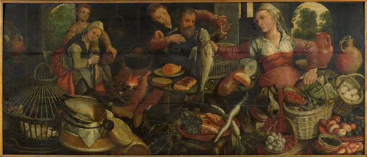 Keukenstuk, vintage artwork by Pieter Aertsen, A3 (16x12") Poster Print