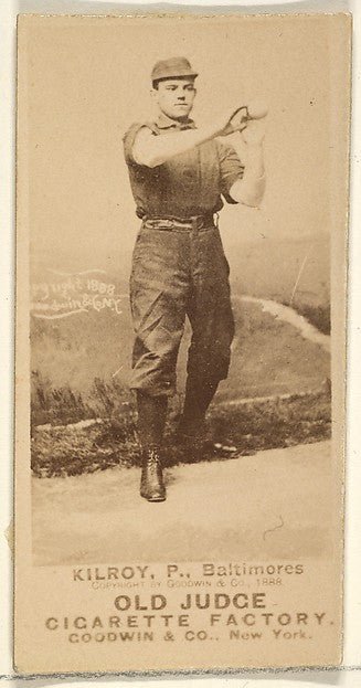 :Kilroy Pitcher Baltimore Orioles from the Old Judge series-16x12"(A3) Poster