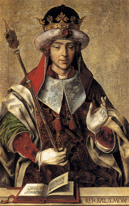 King Salomon, vintage artwork by Pedro Berruguete, A3 (16x12") Poster Print