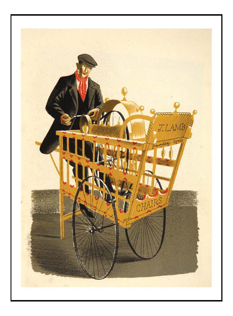 knife-grinder by Eric Ravilious, A4 size (8.27 × 11.69 inches) Poster
