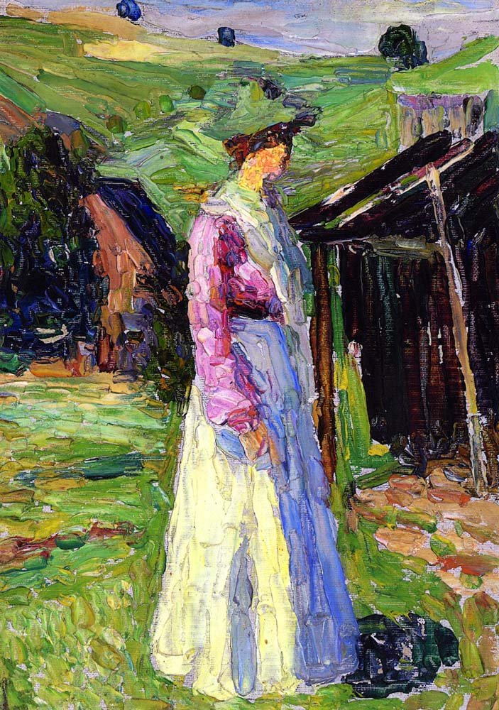Kochel - Gabriele Munter- 1902 by Wassily Kandinsky, 23x16"( A2 size ) Poster Print