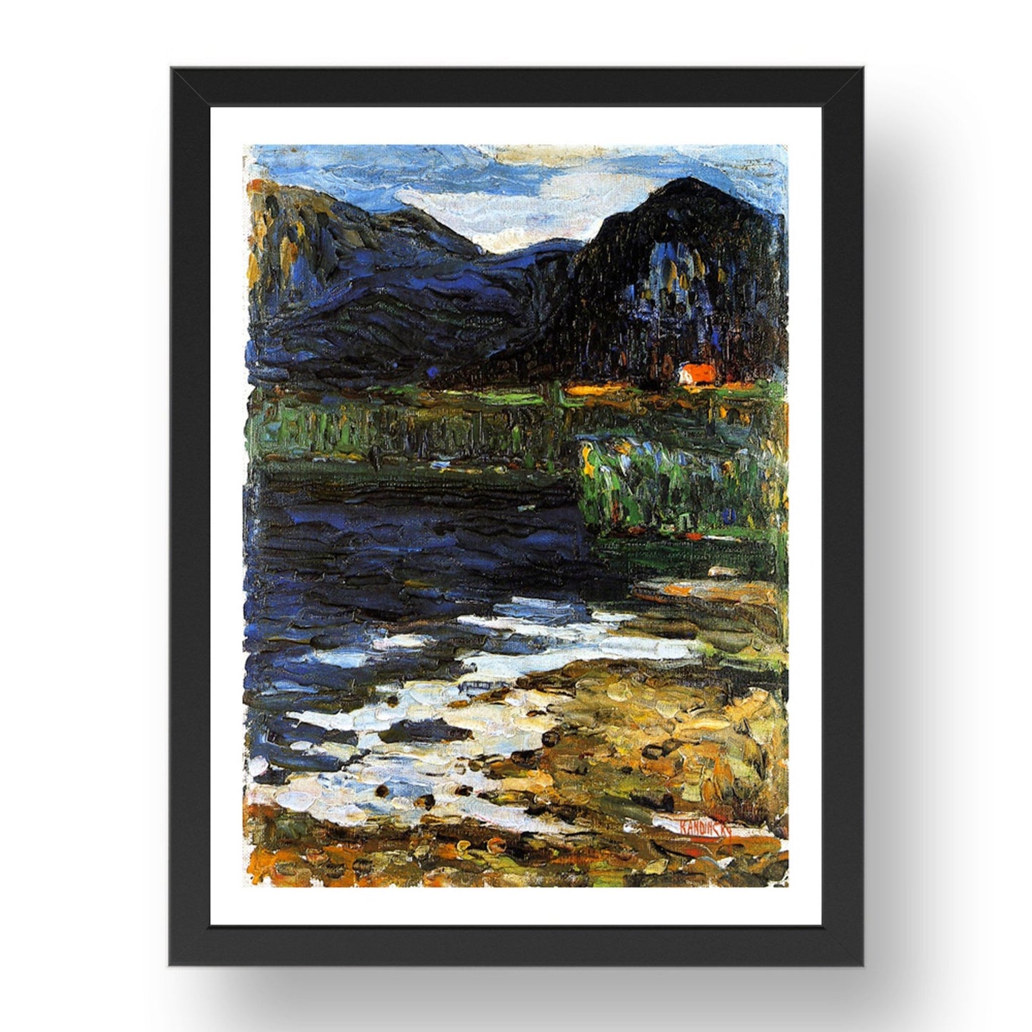 Kochel Schlehdorf 1902 by Wassily Kandinsky, 17x13" Frame