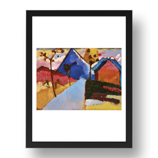 Kochel Straight Road 1909 by Wassily Kandinsky, 17x13" Frame