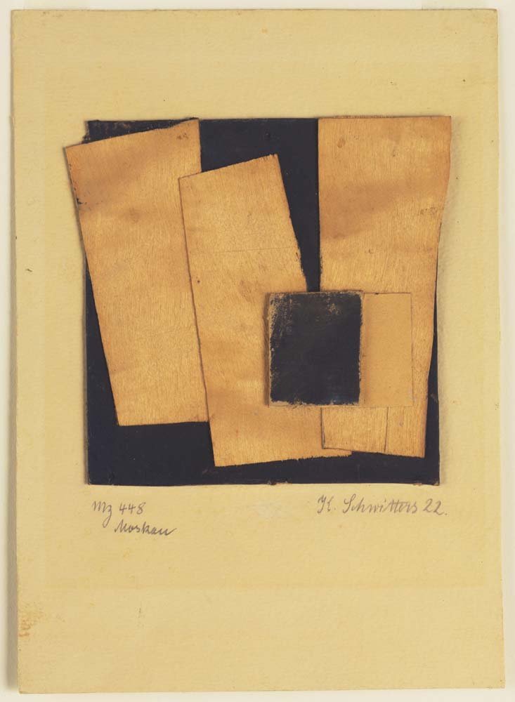 Kurt Schwitters - Mz 448. Moscow, vintage art, A3 (16x12")  Poster Print 