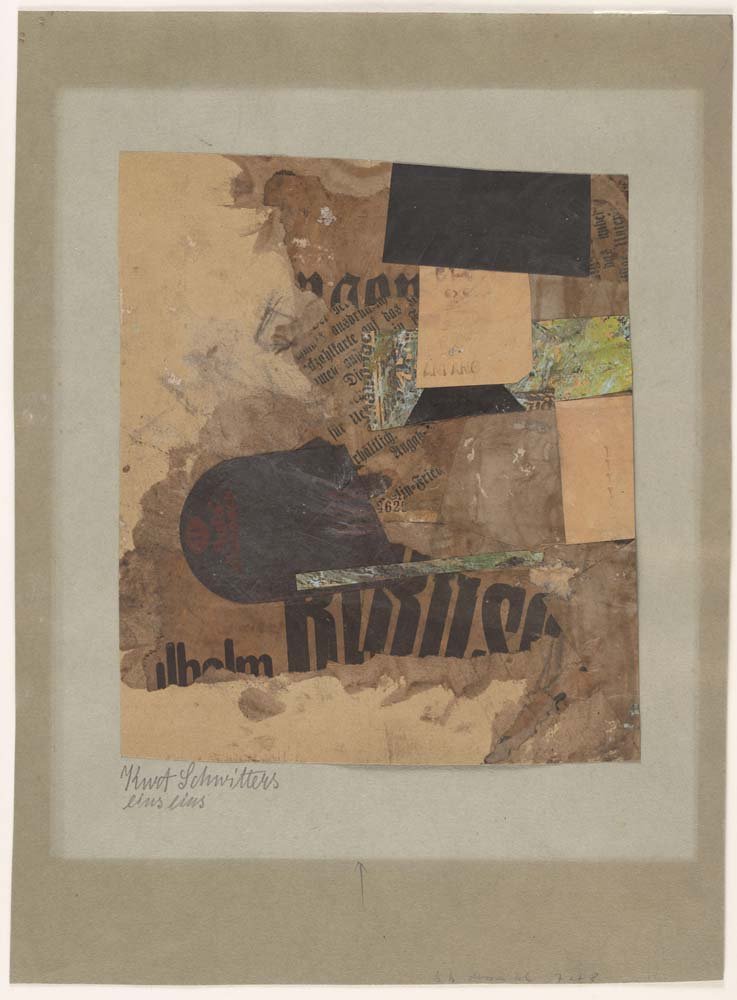 Kurt Schwitters - One One, vintage art, A3 (16x12")  Poster Print 