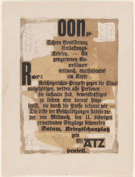 Kurt Schwitters - Untitled, vintage art, A3 (16x12")  Poster Print 