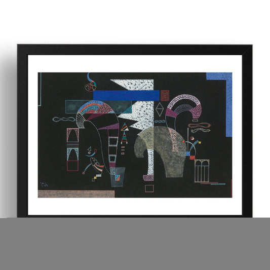LA FORME BLANCHE by Wassily Kandinsky, 17x13" Frame