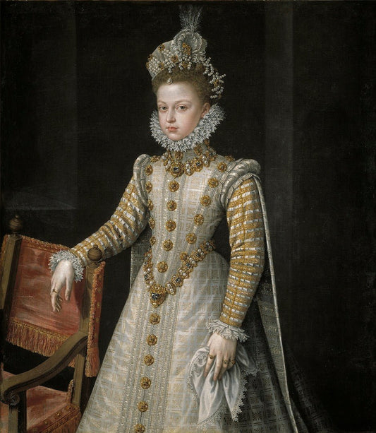 La infanta Isabel Clara Eugenia, vintage artwork by Alonso Sanchez Coello, A3 (16x12") Poster Print