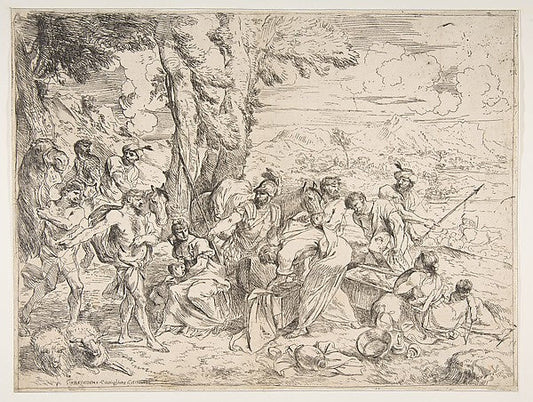 Laban searching for idols among Jacob's possessions c1635–40-G, vintage art, A3 (16x12") Poster Print