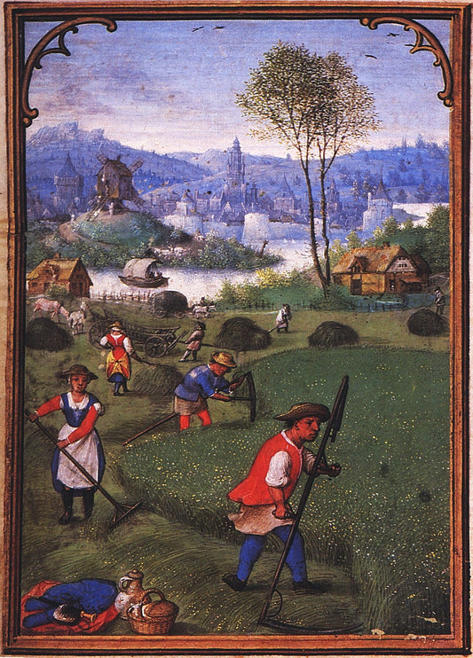 Labors of the Months: July, from a Flemish Book of Hours, vintage artwork by Simon Bening, A3 (16x12") Poster Print