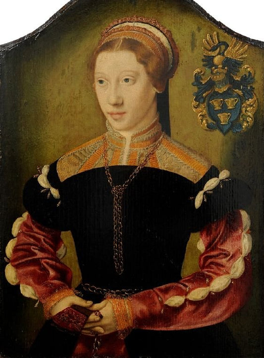 Lady of the Wasserfass Family, Cologne, vintage artwork by Bartholomäeus Bruyn the Younger, A3 (16x12") Poster Print