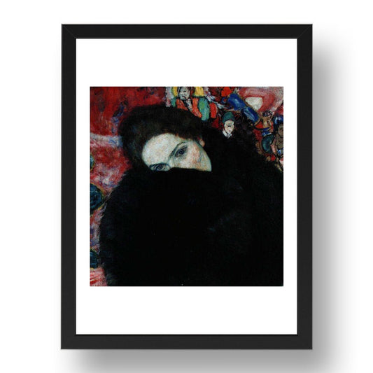 Lady with Muff 1916 by Gustav Klimt, 17x13" Frame