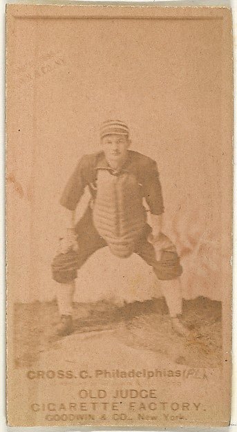 Lafayette "Lave" Napoleon Cross Catcher Philadelphia from t-16x12"(A3) Poster