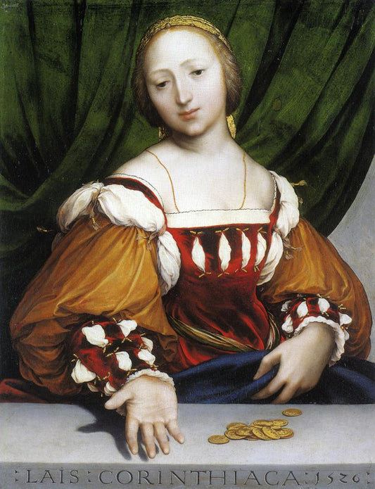 Lais of Corinth, vintage artwork by Hans Holbein the Younger, A3 (16x12") Poster Print