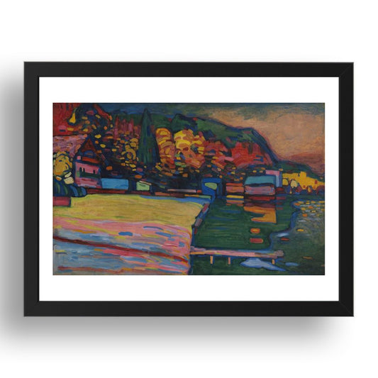 Lake Starnberg 1908 by Wassily Kandinsky, 17x13" Frame