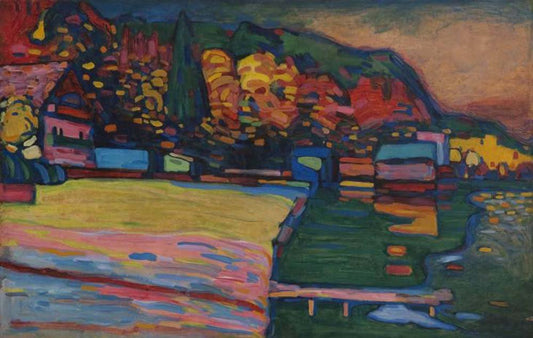 Lake Starnberg - Wassily Kandinsky -1908 by Wassily Kandinsky, 23x16"( A2 size ) Poster Print