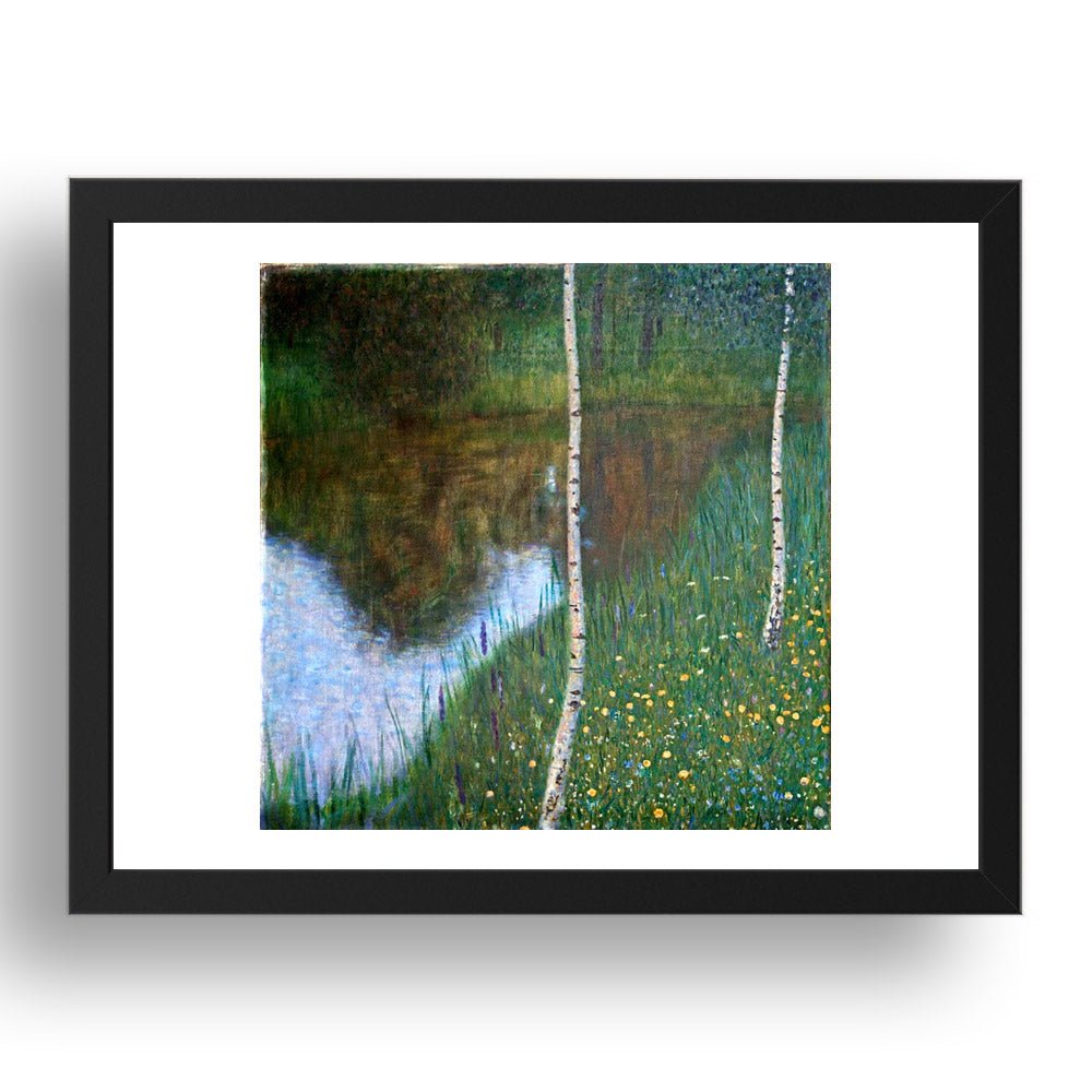 Lakeside with Birch Trees 1901 by Gustav Klimt, 17x13" Frame
