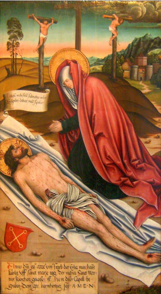 Lamentation of Christ, vintage artwork by Bernhard Strigel, A3 (16x12") Poster Print