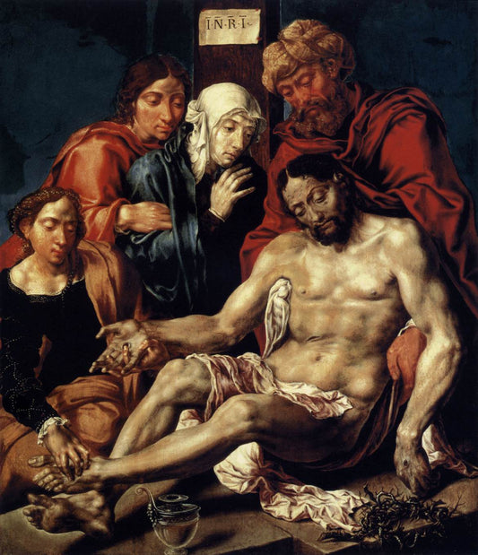 Lamentation of Christ, vintage artwork by Maerten van Heemskerck, A3 (16x12") Poster Print