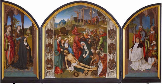 Lamentation of the Dead Christ, vintage artwork by Cornelis Engebrechtsz., A3 (16x12") Poster Print