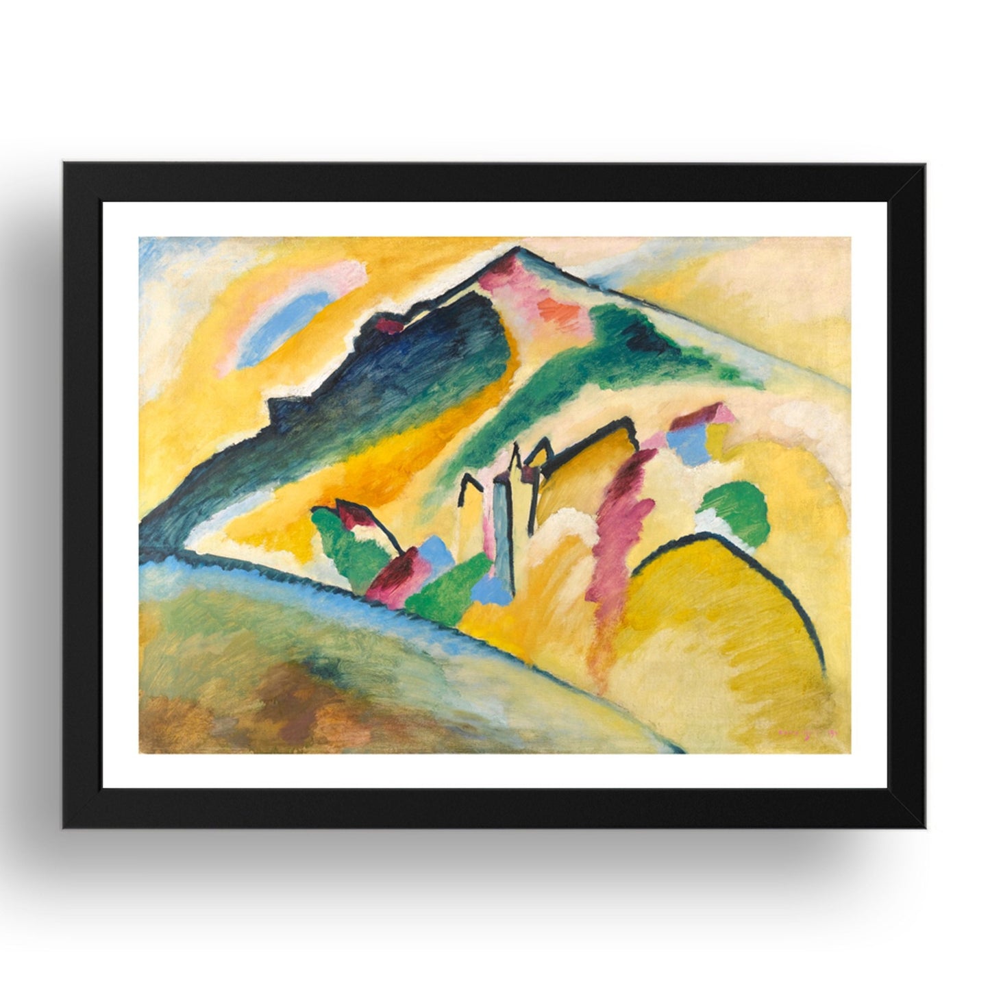 Landscape by Wassily Kandinsky, 17x13" Frame