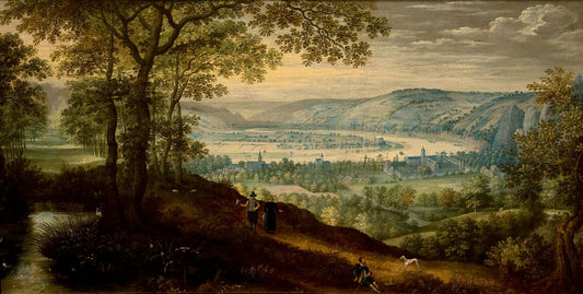 Landscape near Dinant, vintage artwork by Lucas van Valckenborch, A3 (16x12") Poster Print