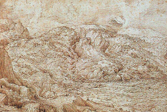 Landscape of the Alps, vintage artwork by Pieter Bruegel the Elder, A3 (16x12") Poster Print