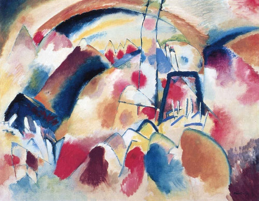 Landscape with Red Spots - Wassily Kandinsky -1913 by Wassily Kandinsky, 23x16"( A2 size ) Poster Print