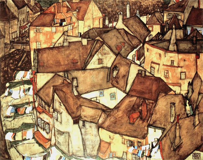 landscape2, landscape by Egon Schiele, 12x8
