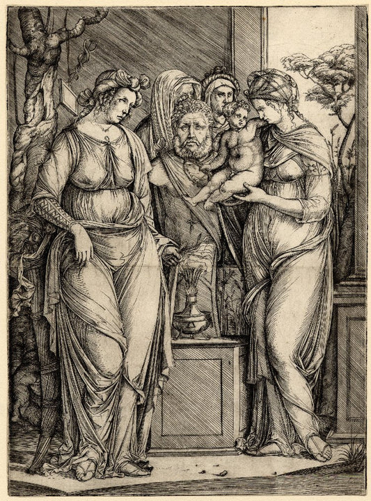 Large Sacrifice to Priapus, vintage artwork by Jacopo de' Barbari, A3 (16x12") Poster Print