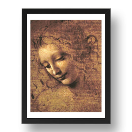Lascapigliata (Woman, Dishevelled Hair): Leo da Vinci,  vintage art, A3 (16x12") Poster Print