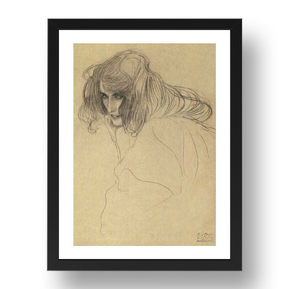 Lasciviousness (Study) Date unknown by Gustav Klimt, 17x13" Frame