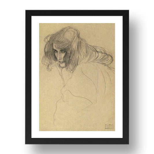 Lasciviousness (Study) Date unknown by Gustav Klimt, 17x13" Frame