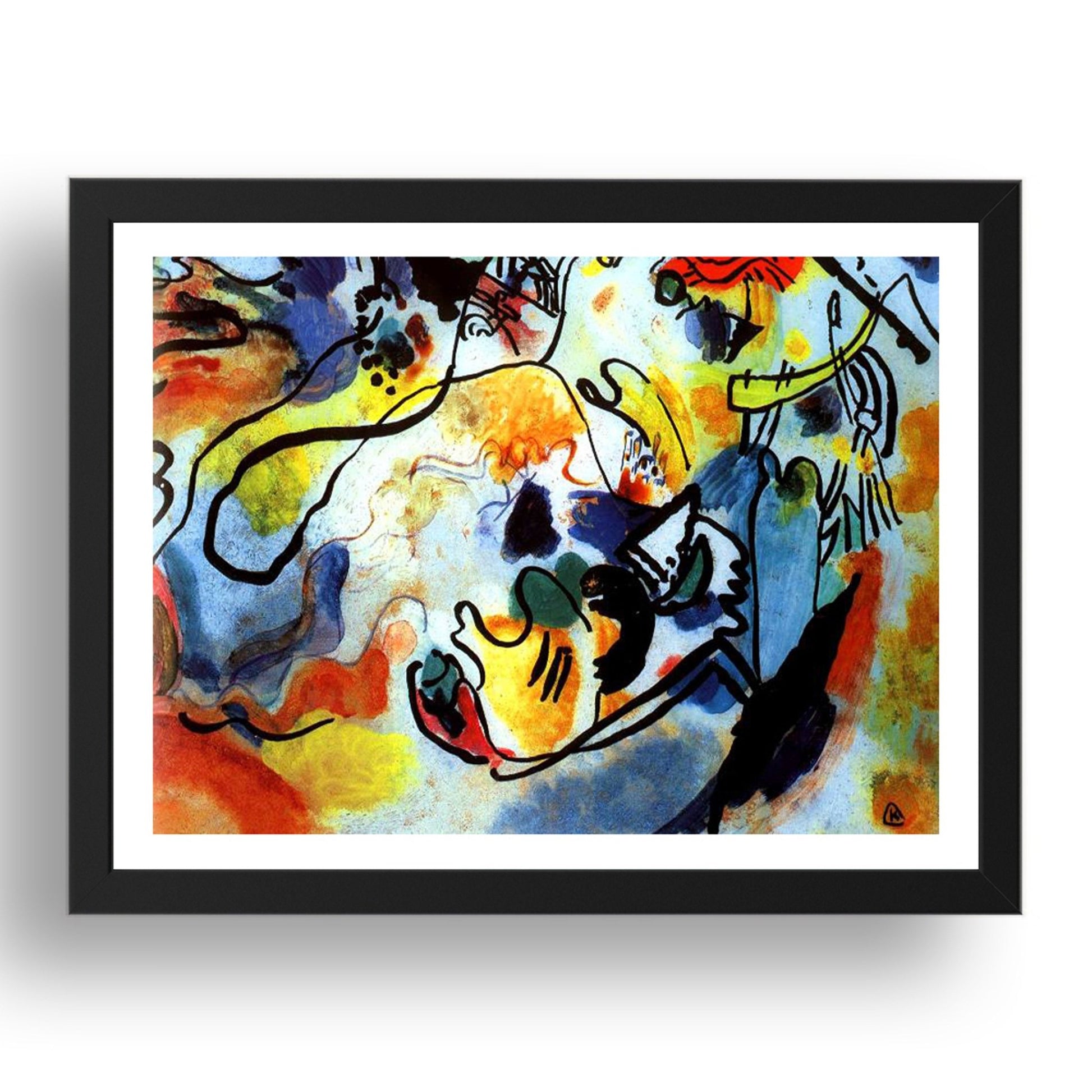 Last Judgement 1912 by Wassily Kandinsky, 17x13" Frame