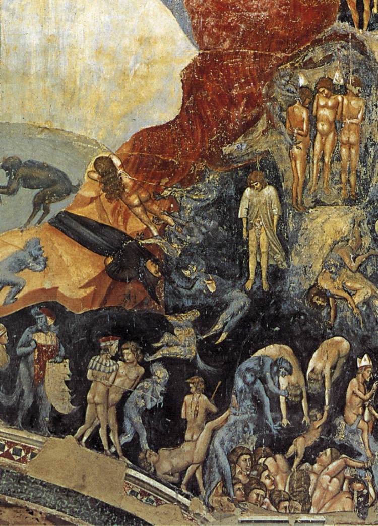 Last Judgment (detail 14), vintage artwork by Giotto, A3 (16x12") Poster Print