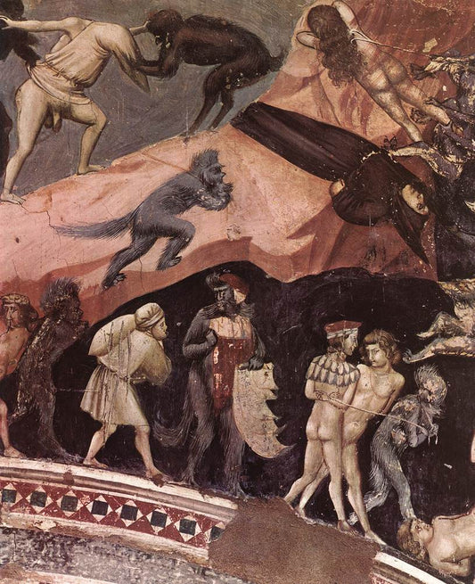 Last Judgment (detail 17), vintage artwork by Giotto, A3 (16x12") Poster Print