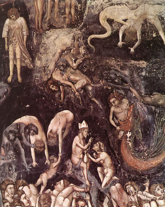 Last Judgment (detail 18), vintage artwork by Giotto, A3 (16x12") Poster Print