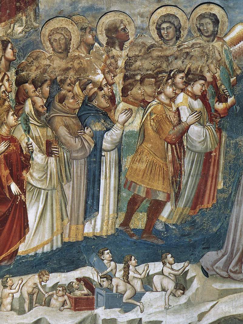 Last Judgment (detail 8), vintage artwork by Giotto, A3 (16x12") Poster Print