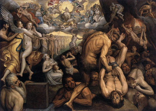 Last Judgment, vintage artwork by Frans Floris, A3 (16x12") Poster Print