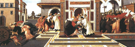 Last Miracle and the Death of St Zenobius, vintage artwork by Sandro Botticelli, A3 (16x12") Poster Print